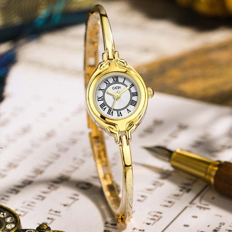 Gold Good-looking Thin Strap Quartz Watch - Norellé
