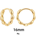 Women's Simple Hollow Pentagram Love Square Twist Earrings - Norellé