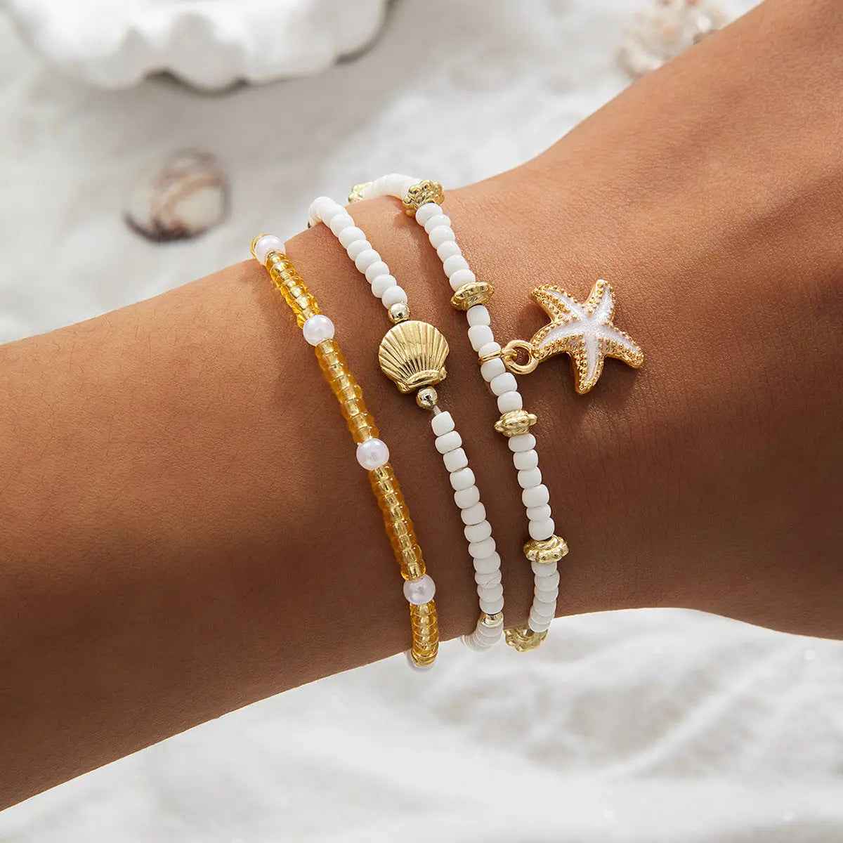 Woven Adjustable Women's Anklet 3-piece Set - Norellé