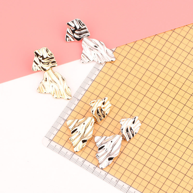 Fashion Exaggerated Irregular Earrings Simple Geometric Female Vintage Earrings - Norellé