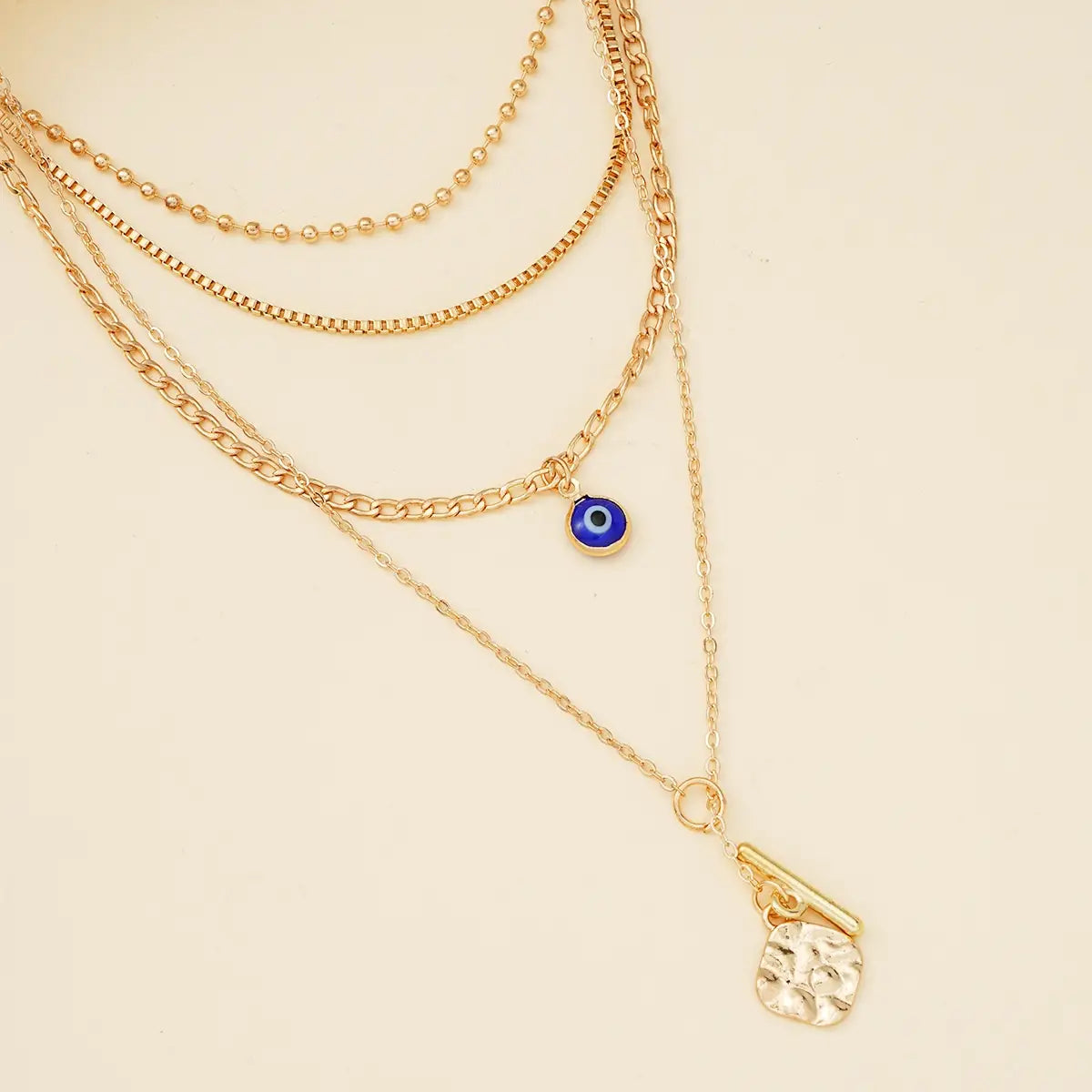 Retro Creative Palm Star Moon Necklace Fashion Personality Female