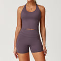 Brushed Tight Back Yoga Suit Stretch High Waist Workout Clothes - Norellé
