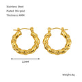 Titanium Steel Round Twist Stud Earrings High Sense - Norellé