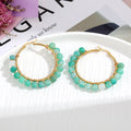 Natural Stone Stainless Steel Winding Earrings - Norellé