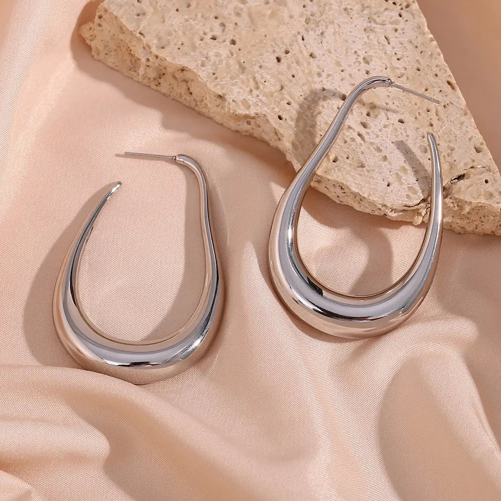 Fashion Simple Stainless Steel Earrings