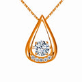 Drop-shaped Diamond-embedded Smart Pendant Necklace - Norellé
