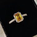Korean Style Ornament Niche Personality Ladder T Square Zircon Open Ring - Norellé