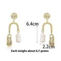 Cold Style Natural Baroque Pearl Earrings Women's Elegant U-shaped - Norellé