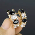 Fashion Personality Black Zircon Earrings For Women - Norellé
