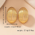 Vintage Crumpled Metal Hollow Semi-circle Earrings - Norellé