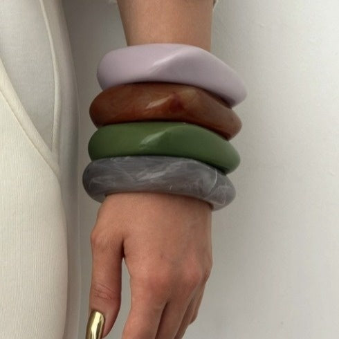 Acrylic Bracelet Exaggerated Ins Style Irregular Translucent - Norellé