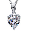 S925 Sterling Silver Moissanite Pendant Heart Necklace - Norellé
