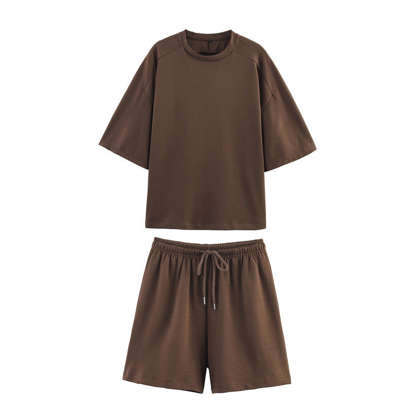 Short Sleeve Double-sided Cloth Sweater Pants - Norellé