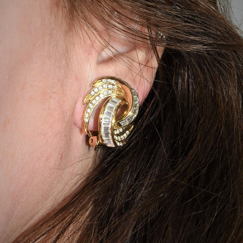 Design Sense Earrings Female Niche Zircon Ornament - Norellé