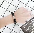 Fashion Obsidian With 925 Silver Couple Bracelet - Norellé