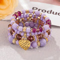 Multi-layer Wooden Bead Beaded Bracelet Elastic Bracelet - Norellé