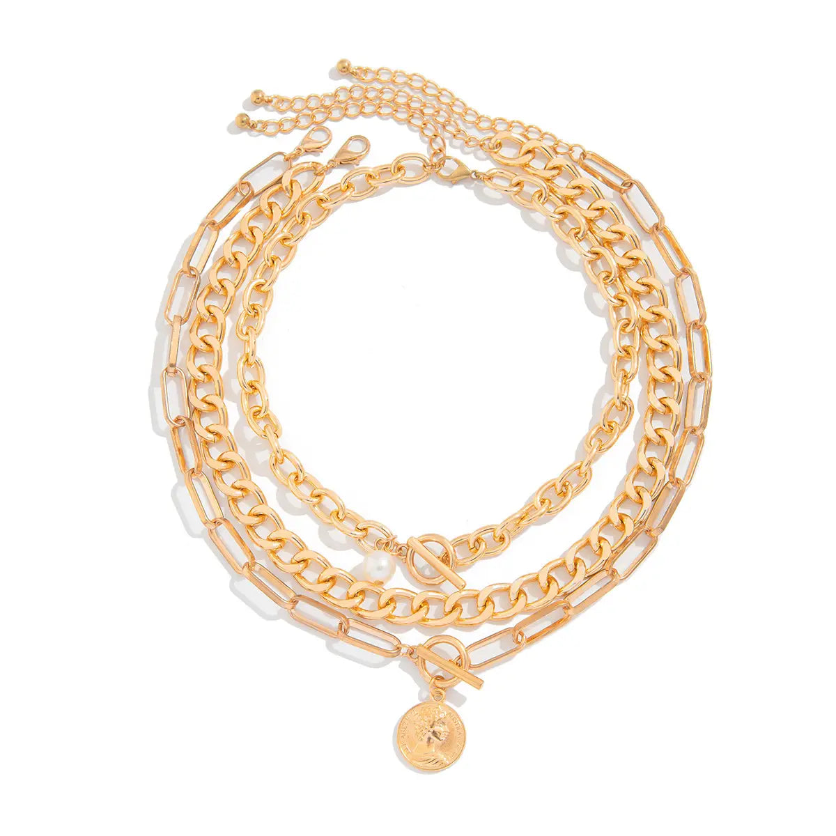 Vintage Ins Portrait Pendant Necklace Suit