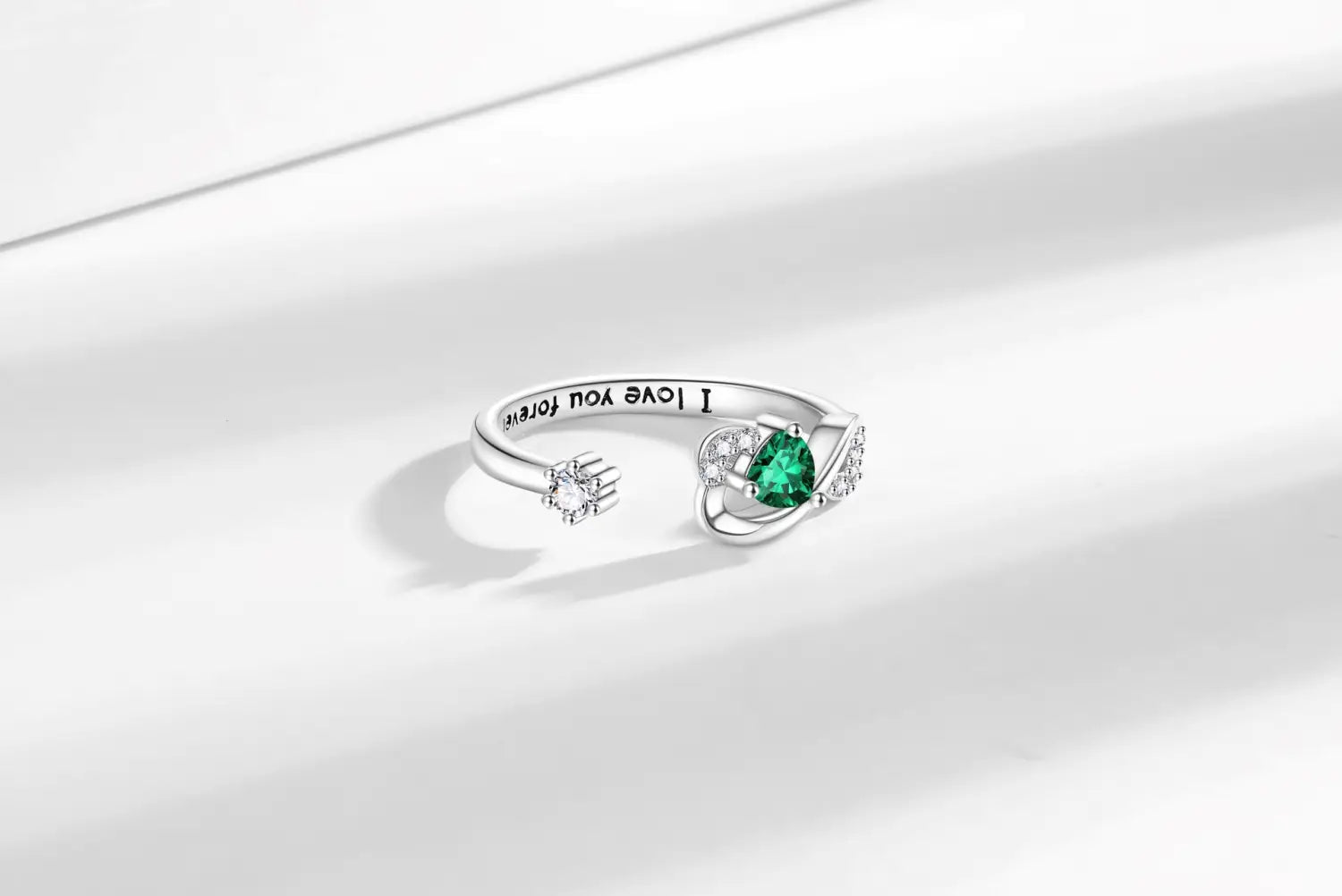 Heart-shaped Birthstone Women’s Ring Fashion