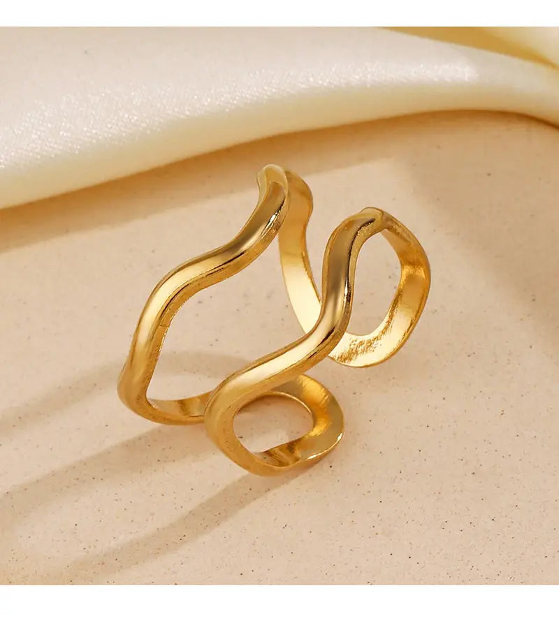 Simplicity Style Stainless Steel Shaped Ring For Women
