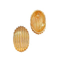 Vintage Crumpled Metal Hollow Semi-circle Earrings - Norellé