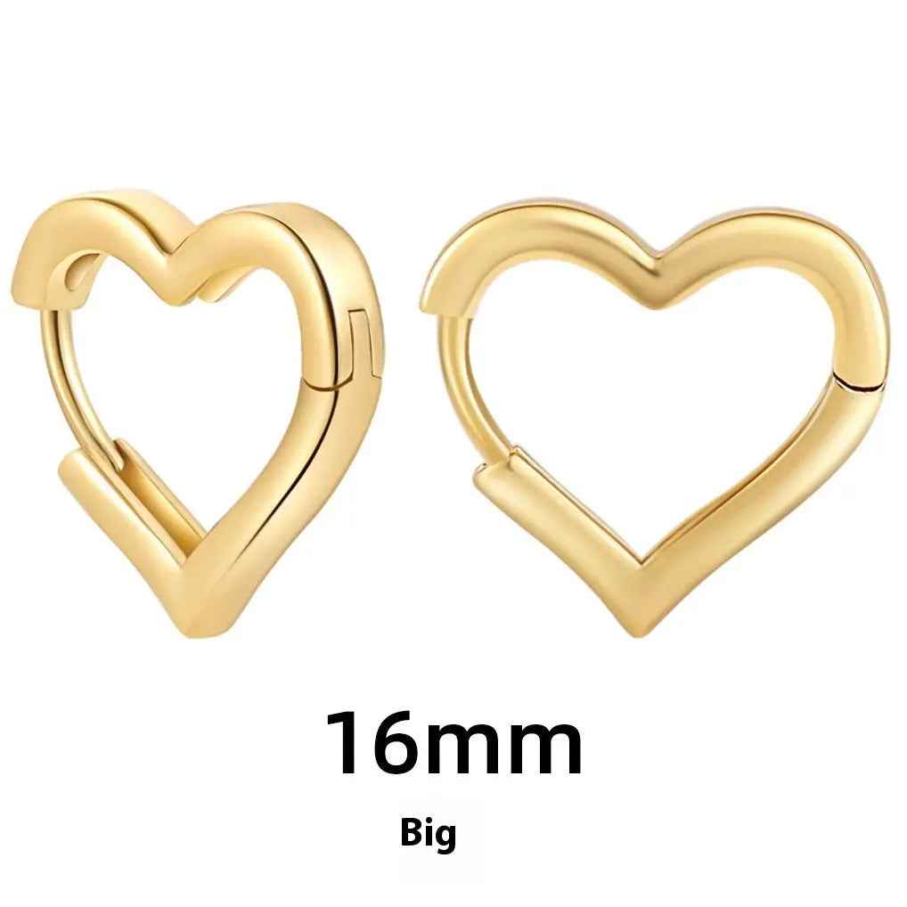 Women's Simple Hollow Pentagram Love Square Twist Earrings - Norellé