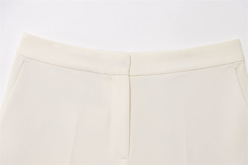 Thin Scarf Lapel Blazer Straight-leg Pants