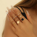 12PCS Set Irregular Geometric Ring