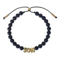 Bubble Letter Bracelet, Natural Stone Name Bracelet - Norellé