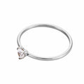 12-color Birthday Stone Birthday Stone Peach Heart Zircon Ring - Norellé