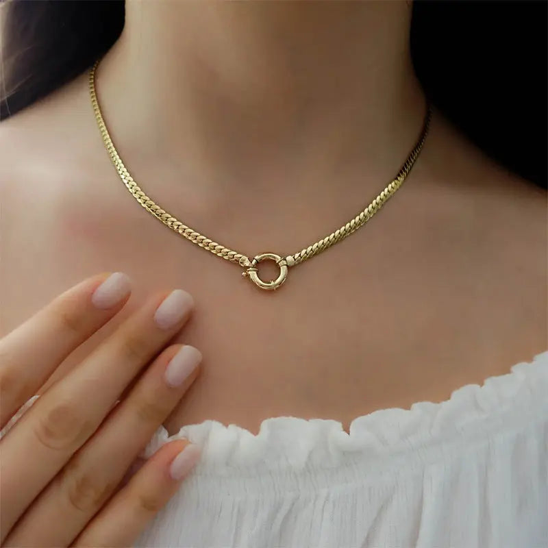 Encrypting Smooth NK Chain Necklace - Norellé