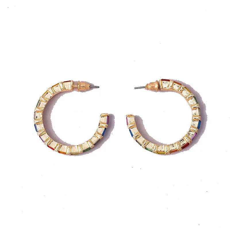 Rainbow Ring Ear Studs Female Accessories - Norellé