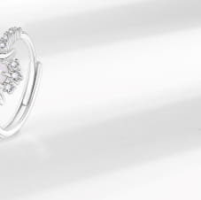 Platinum Round White Opal Glossy Double Moon Edge