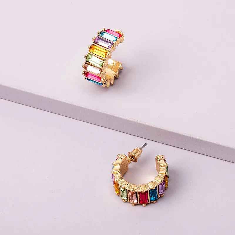 Rainbow Ring Ear Studs Female Accessories - Norellé