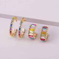 Rainbow Ring Ear Studs Female Accessories - Norellé