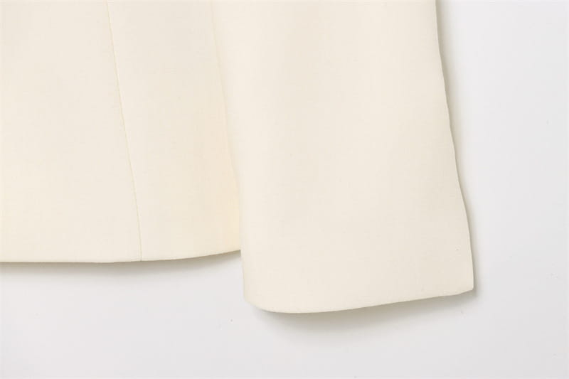 Thin Scarf Lapel Blazer Straight-leg Pants