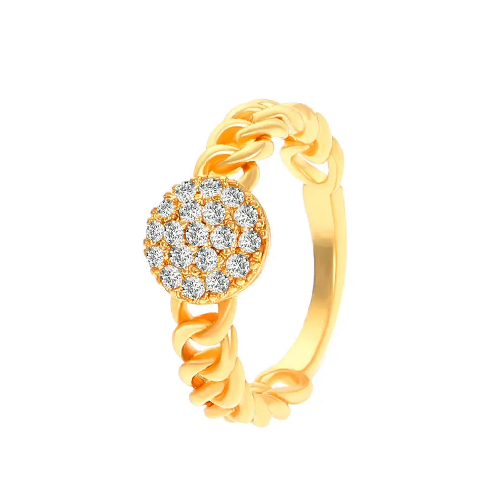 Diamond Oil-spot Glaze Flowers Ring - Norellé