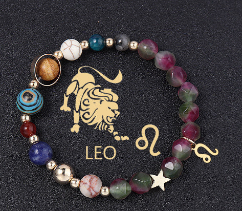 Natural Stone Hemp Stone Cut Surface Eight Planets Personalized Fashionable All-match - Norellé