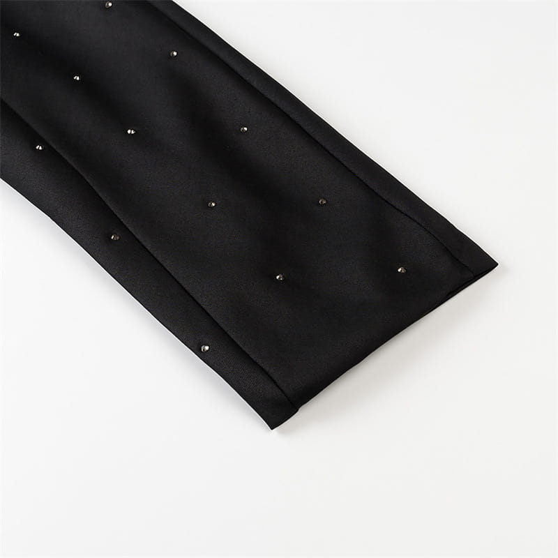 Simple And Versatile Loose V-neck Diamond Jacket