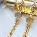 Retro Minority Round Senior Placer Gold Bracelet Women's All-match Small Gold Watch - Norellé