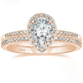 S925 Inlaid Water Drop Pear-shaped Zircon Women's Ring - Norellé