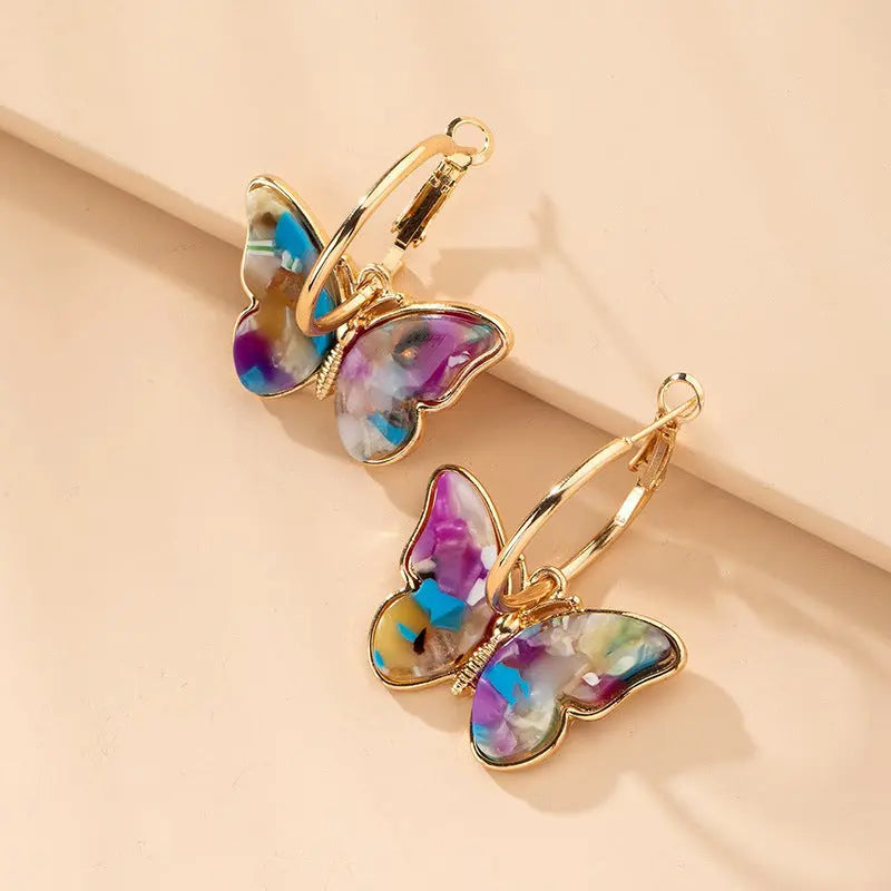 Fashion Simple Women Butterfly Studs - Norellé