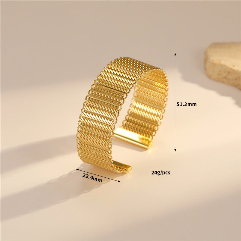 Simple And Light Luxury Temperament Ring Open-ended Bracelet - Norellé