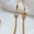 Retro Minority Round Senior Placer Gold Bracelet Women's All-match Small Gold Watch - Norellé
