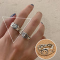 Shiny Geometric Ring Female Fashion Temperament Multi-layer Line Open Ring I - Norellé