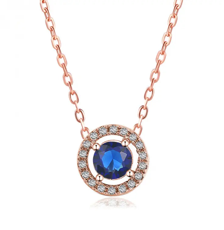 Women's Stylish Round Zircon Pendant Clavicle Chain - Norellé