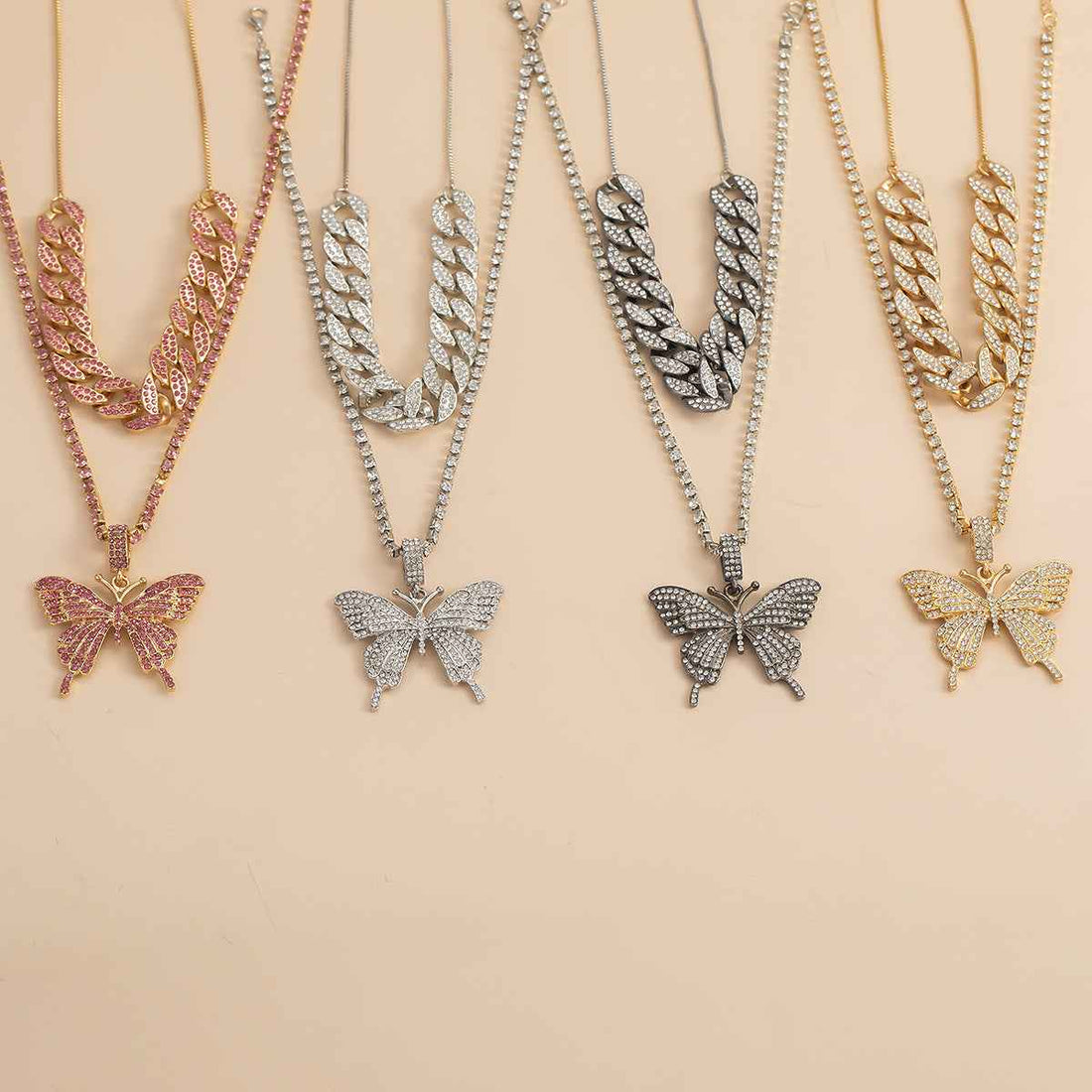 Necklace with diamond butterfly necklace - Norellé