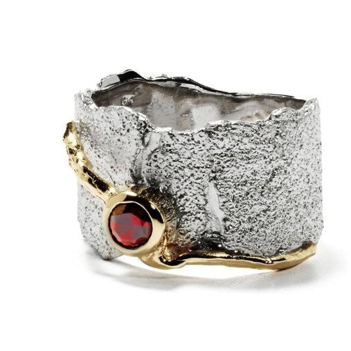 Ruby Irregular Wide Women's Ring - Norellé