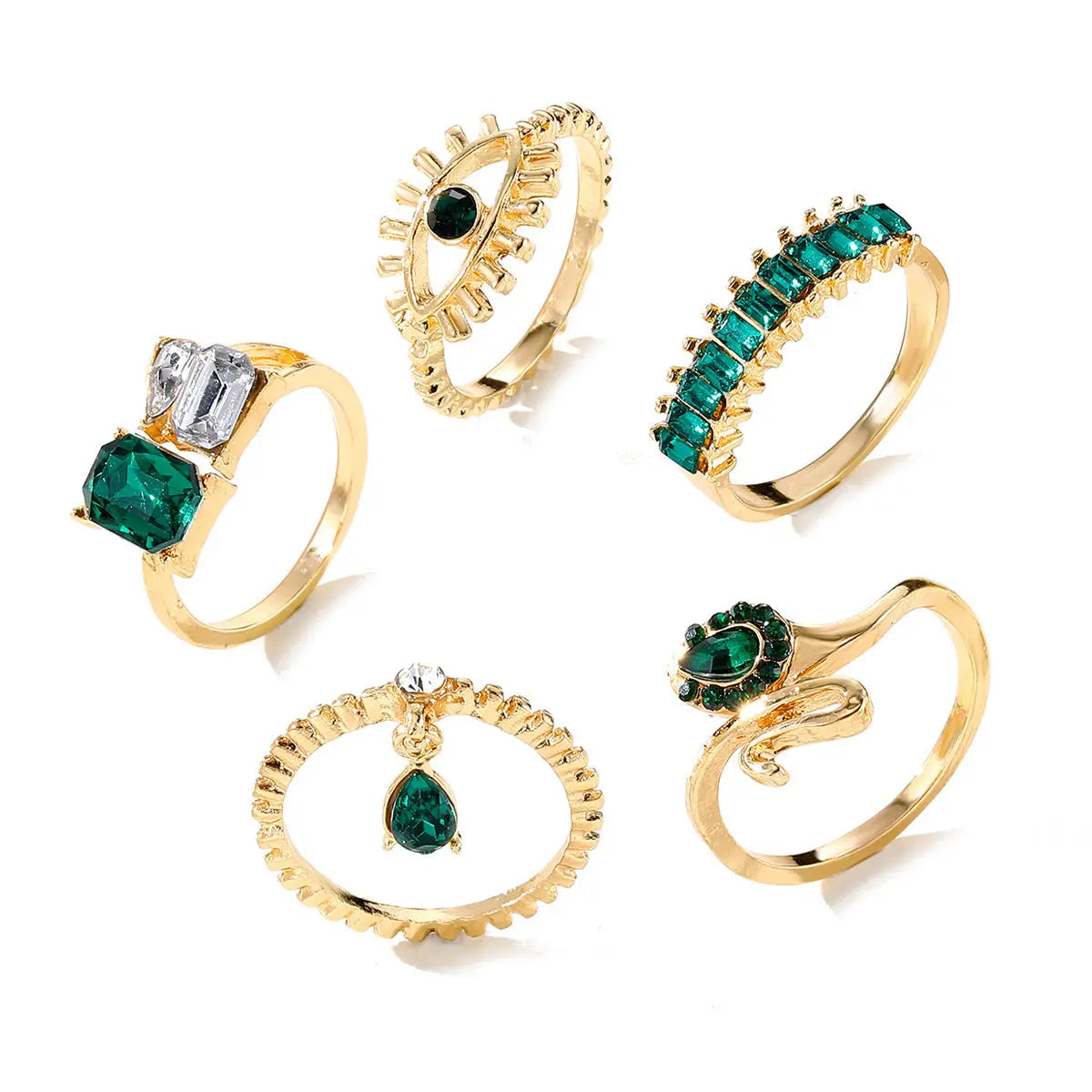 Emerald Diamond-studded Ring Suit Women - Norellé