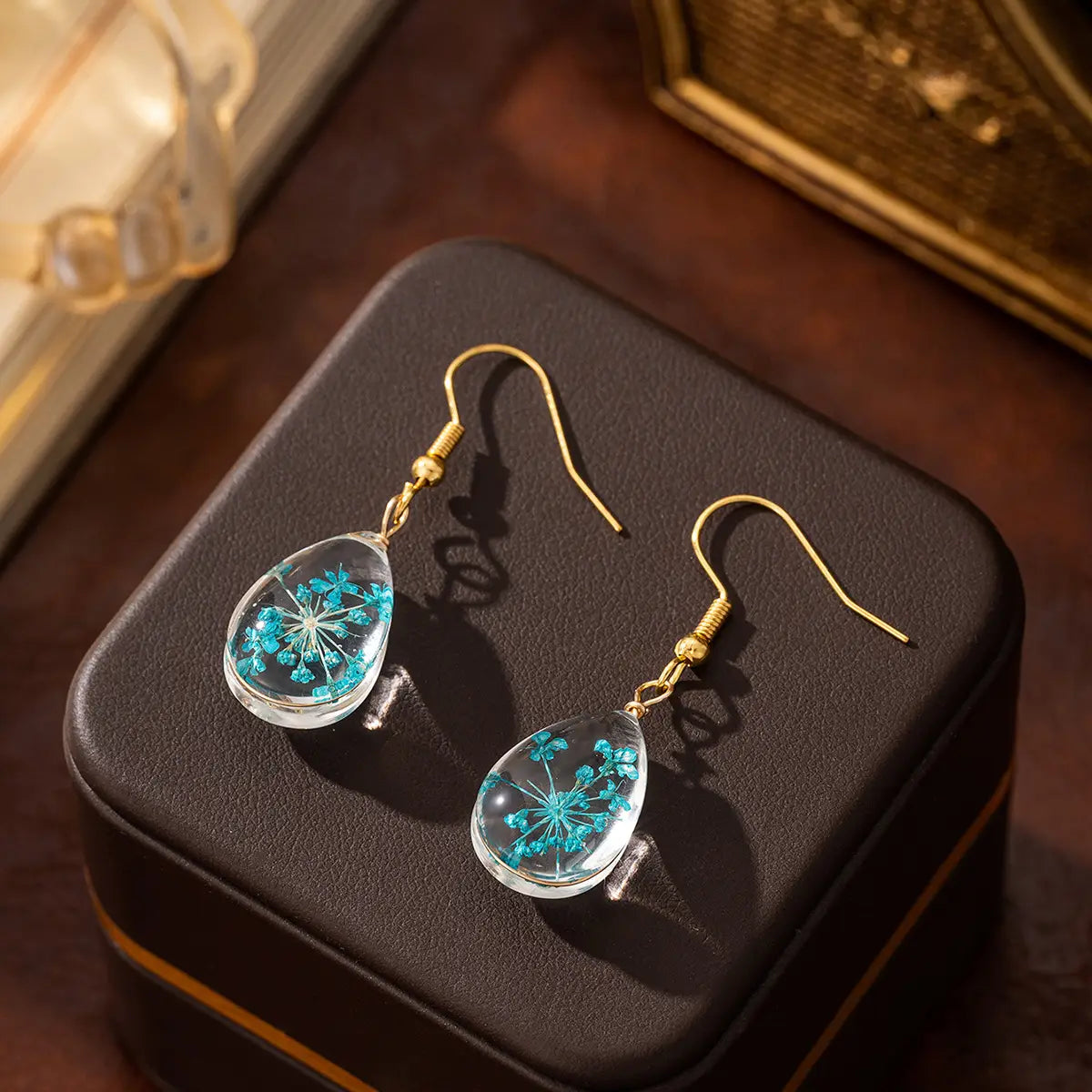 Drop-shaped Transparent Dream Glass Ball Earrings