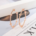 Simple And Elegant Round Studs Ring Spiral Texture Earrings - Norellé